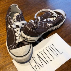 Converse 6 1/2 Brown Sneakers